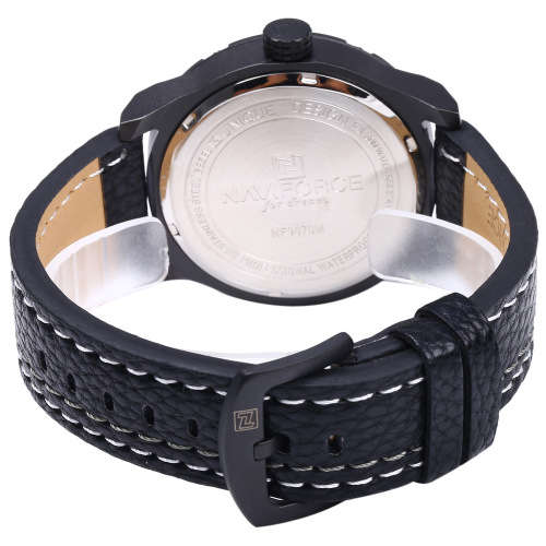 Men s Watches Naviforce Brand Big dial NF9070M Military Black Date Black Leather Luxury Men Wrist Watch was sold for 299.00 on 24 Nov at 08 16 by nylocx in Koppies ID 252976062